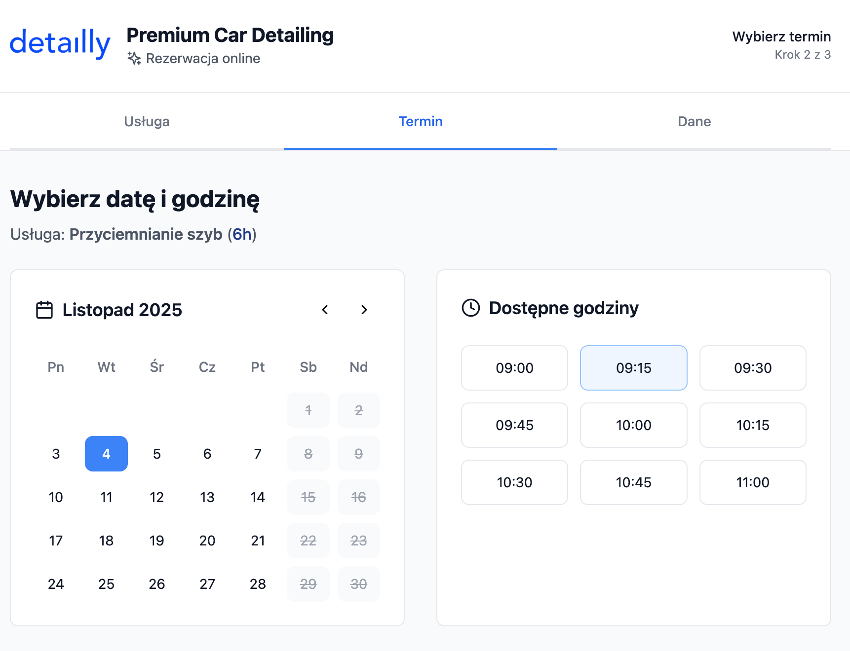 Twój klient widzi to na swoim telefonie - 3 kliknięcia i zarezerwował wizytę za 450 zł