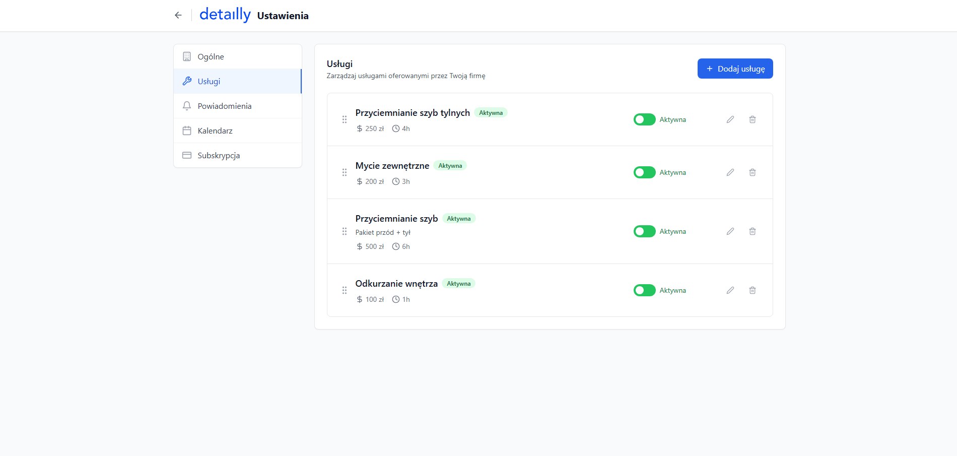 Zarządzanie usługami - dodawanie i konfiguracja usług